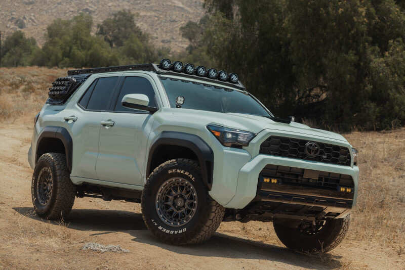 Toyota 4Runner Exterior Window Molle Panels - Passenger - DV8 Offroad - DV8 5th Gen 4Runner Roof Rack (RRTF3-02) - Black - `25-`26